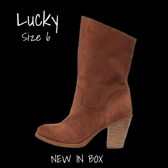 Lucky Brand Shoes - Lucky Brand Women's Suede Slouch Mid-Shaft Booties, Size 6 US - New in Box